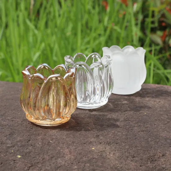 Gold DIY Kerzenglas aus Glas, romantischer Valentinstag-Kerzenhalter